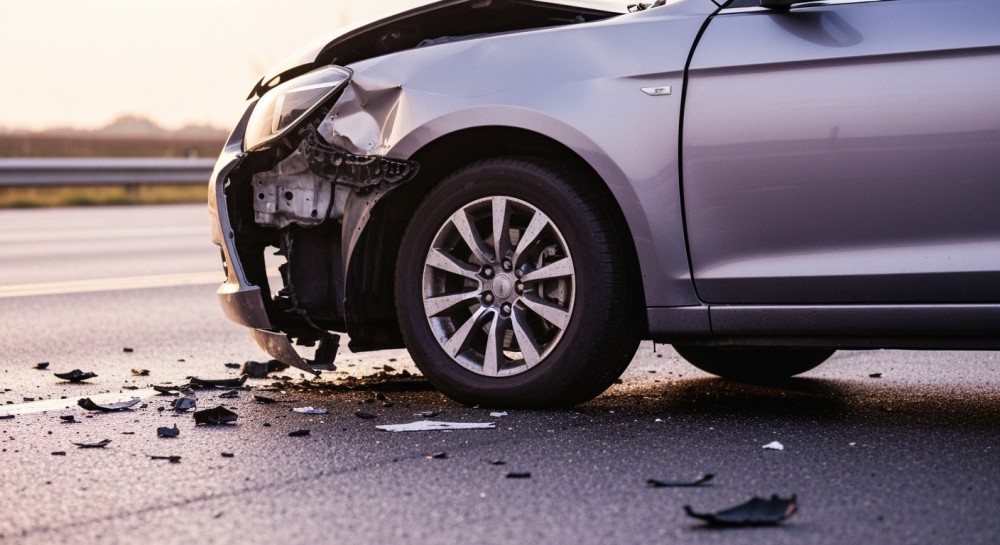 Sarna na drodze w Nowych Kucicach: Kierowca w rowie po gwałtownym manewrze